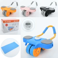 Колесо-тренажёр для пресса с ковриком и таймером GK-4129