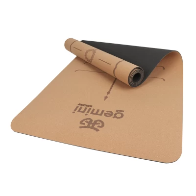 Коврик для йоги пробковый каучуковый Gemini 183см*61cm*5mm CTY-0682