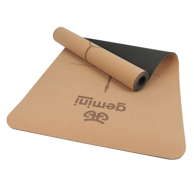 Коврик для йоги пробковый каучуковый Gemini 183см*61cm*5mm CTY-0684