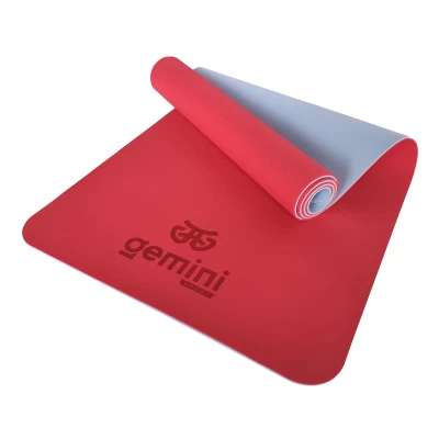 Коврик для фитнеса и йоги TPE+TC 6мм Gemini Pro GE-6RLB