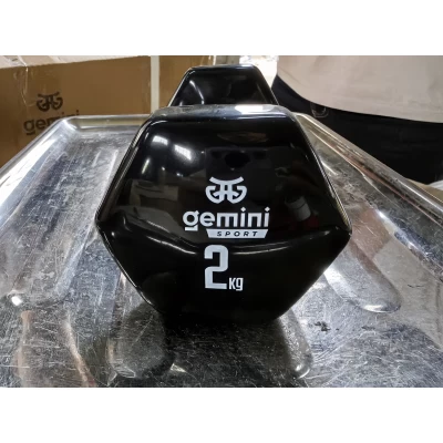 Гантель для фитнеса с виниловым покрытием 2шт по 2.0кг Gemini Sport GSD-2.0BK