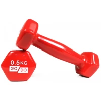 Гантель для фитнеса с виниловым покрытием 2шт GoDo GD-0.5R