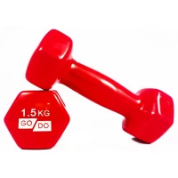 Гантель для фитнеса с виниловым покрытием 2шт GoDo GD-1.5R