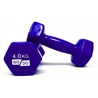 Гантель для фитнеса с виниловым покрытием 2шт GoDo GD-4.0BL