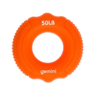 Эспандер кистевой кольцо силикон Gemini GI-3997-50LB нагрузка 22,5кг оранжевый