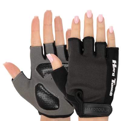 Перчатки для фитнеса и тренировок HARD TOUCH S-XL Чёрно-серый BC-8097-1   M