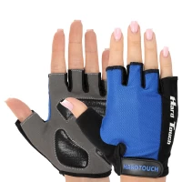Перчатки для фитнеса и тренировок HARD TOUCH S-XL Чёрно-синий BC-8097-2 L Перчатки для фитнеса и тренировок HARD TOUCH S-XL Чёрно-синий BC-8097-2 L