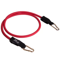 Эспандер трубчатый для фитнеса с карабином Gemini GT-1002C-20LB 5,5х11,5x1200мм нагрузка 9кг темно-красный