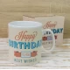 Кружка Гигант С Днем Рождения - Happy birthday best wishes (кремовая)