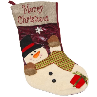 Носок новогодний 908 со Снеговиком