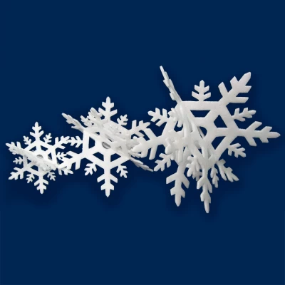 Снежинка 3Д блестящая набор (3 шт)