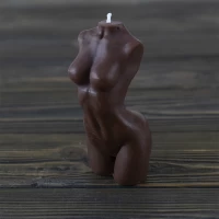 Декоративная восковая свеча силуэт Женщины 13848 (шоколад)