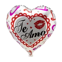 Шарик 45см Сердечко с принтом 13137 (1шт)