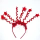 Обруч новогодний Звезды на спиральке (красный)