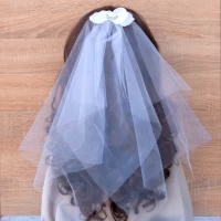 Фата Невесты на девичник Classic (белая)