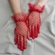 Перчатки фатиновые в горошек 28см (красные) Перчатки фатиновые в горошек 28см (красные)