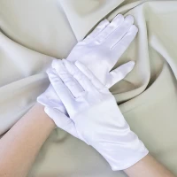 Перчатки стрейч эластан 20см (белые) Перчатки стрейч эластан 20см (белые)