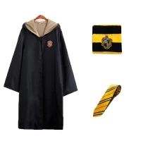 Костюм Гарри Поттер ученика Хогвартс Пуффендуй 4XL (плащ, шарф, галстук)