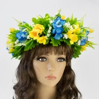 Украинский веночек объемный на голову Живана 12887