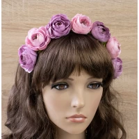 Украинский веночек на ободке Мальва 13688 (пудровый)