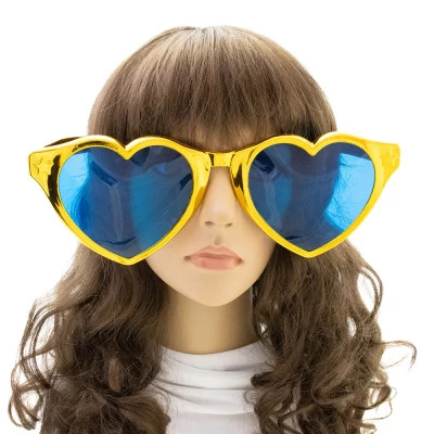 Очки Гигант Сердце Металлик (золотые)