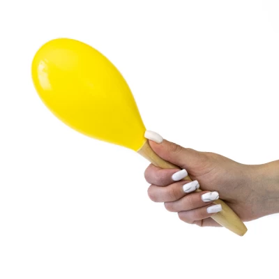 Деревянный Маракас для танцев L27 (желтый) (1шт)