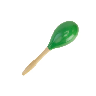 Деревянный Маракас для танцев L22 (зеленый) (1шт)