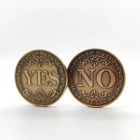 Сувенирная монета принятия решений YES/NO 3703 (золото антик)