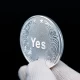 Сувенирная монета принятия решений YES/NO 3802 (серебряная)