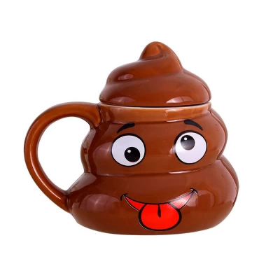 Кружка керамическая фигурная Какашка Emoji №5