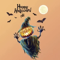 Интерьерная наклейка HL Тыква Джек XL626 45х60см