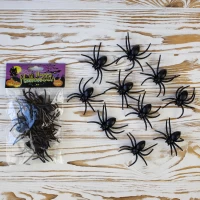 Паук декоративный Долгоножка пластик 6см (уп. 10шт)