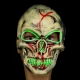 Маска Череп кровавый с зеленым
