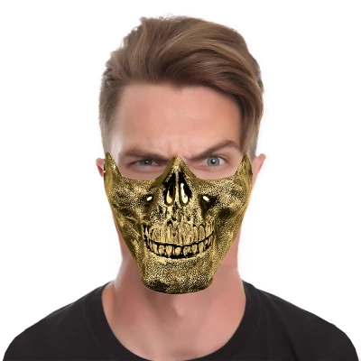 Полумаска Череп (золото)