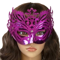 Венецианская маска Изабелла (малиновая)