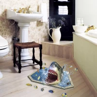 Интерьерная наклейка 3D Акула SK9023 90х60см