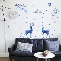 Интерьерная наклейка 3D Голубой Олень SK9181 60х90