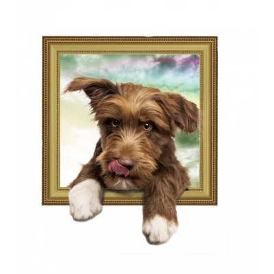 Интерьерная наклейка 3D Пес XH5009 40х50см