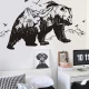 Интерьерная наклейка Черный Горный медведь XL8271 90х60см