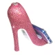 Декор для интерьера Туфелька со стразами розовый