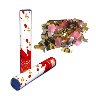 Хлопушка пневматическая 30см с лепестками роз (микс) Хлопушка пневматическая 30см с лепестками роз (микс)