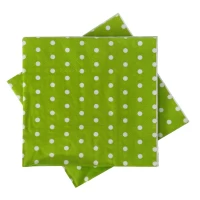 Салфетки Горошек зеленый (уп. 20шт)