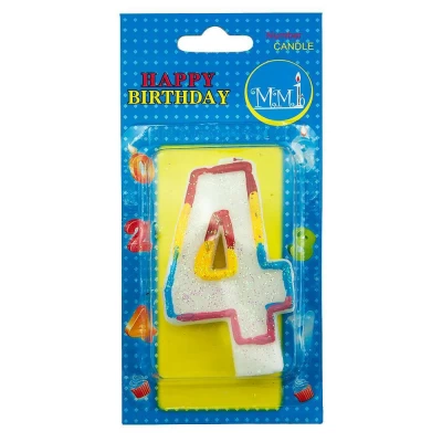 Свеча Цифра 4 Радуга Свеча Цифра 4 Радуга