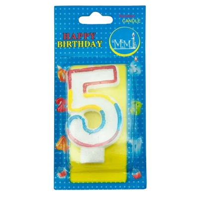 Свеча Цифра 5 Радуга Свеча Цифра 5 Радуга