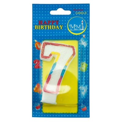 Свеча Цифра 7 Радуга Свеча Цифра 7 Радуга