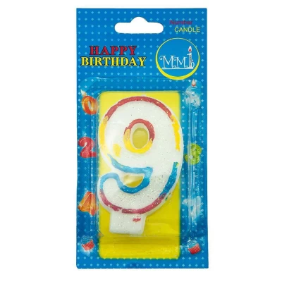 Свеча Цифра 9 Радуга Свеча Цифра 9 Радуга