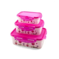 Судок UNIQUE UN-1511 3шт/наб пластик/узор