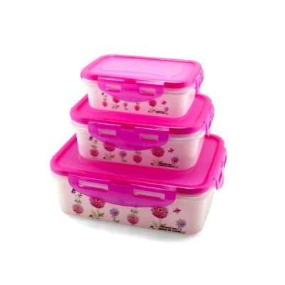 Судок UNIQUE UN-1511 3шт/наб пластик/узор