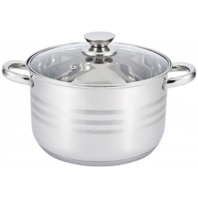 Кастрюля UNIQUE UN-5006 (4,5л, нержавейка, с крышкой)