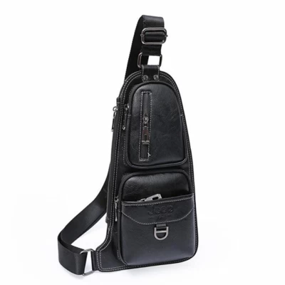 Сумка рюкзак через плечо мужская Jeep 777 Черная